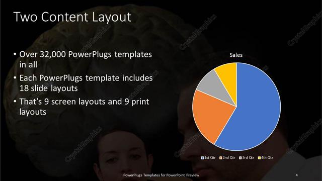 Two Content presentation slide layout