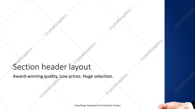 Section Header presentation slide layout