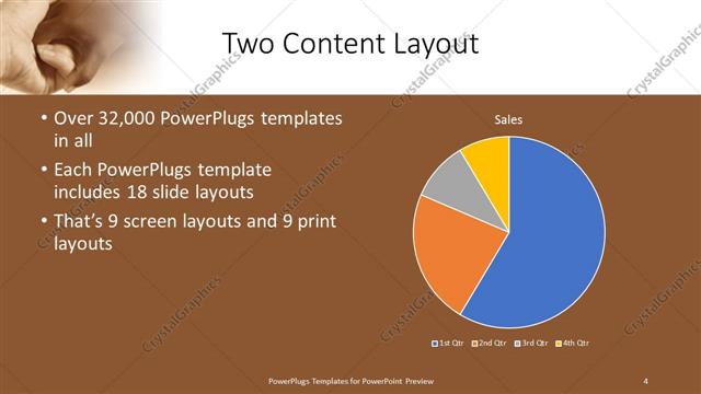 Two Content presentation slide layout