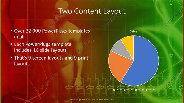 Two Content presentation slide layout