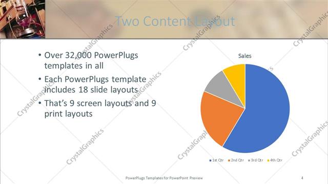 Two Content presentation slide layout