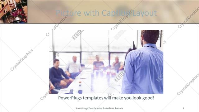 Picture with Caption presentation slide layout
