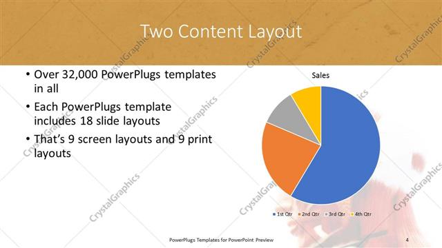 Two Content presentation slide layout