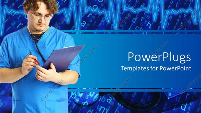  Presentation with male nurse - A male nurse with the medical chart