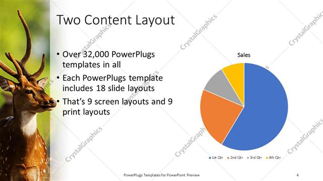 Two Content presentation slide layout