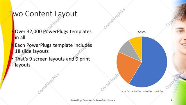 Two Content presentation slide layout