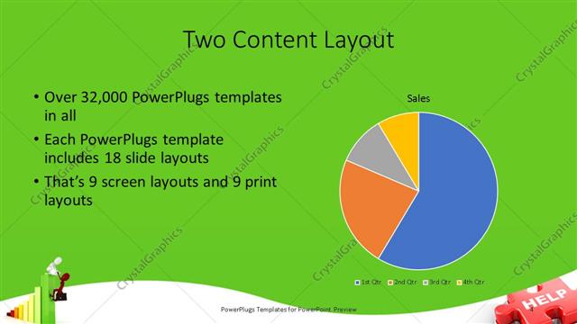 Two Content presentation slide layout