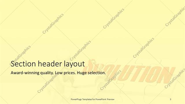 Section Header presentation slide layout