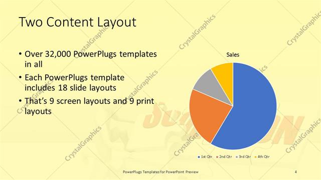Two Content presentation slide layout