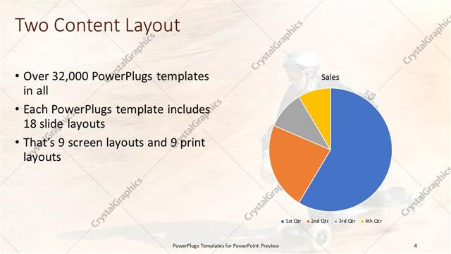 Two Content presentation slide layout