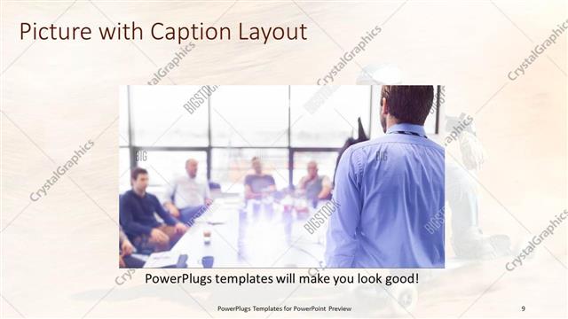 Picture with Caption presentation slide layout