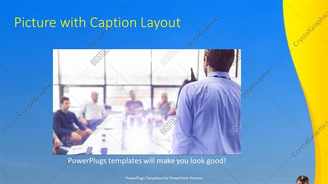 Picture with Caption presentation slide layout
