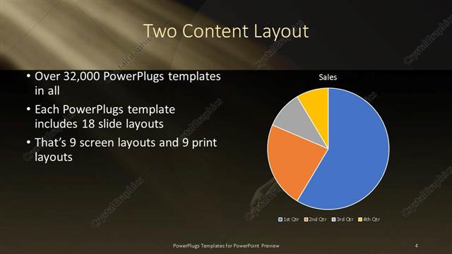 Two Content presentation slide layout