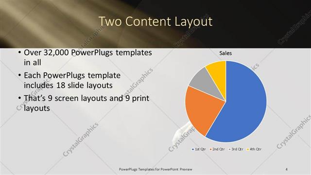 Two Content presentation slide layout