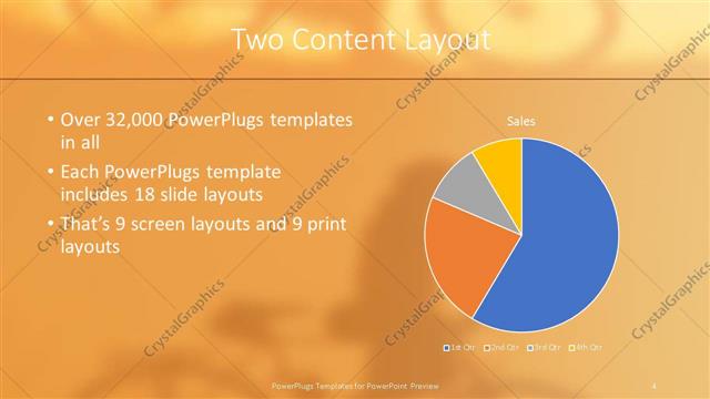 Two Content presentation slide layout