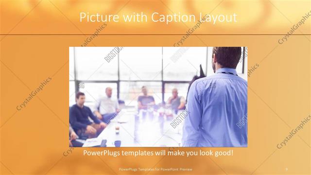 Picture with Caption presentation slide layout