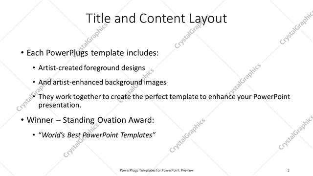 Title and Content presentation slide layout