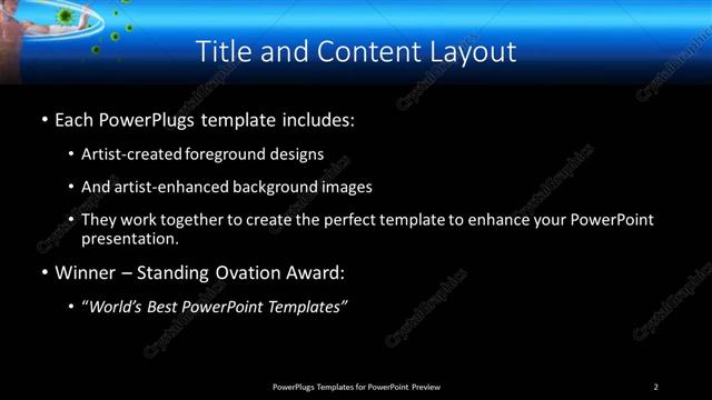 Title and Content presentation slide layout