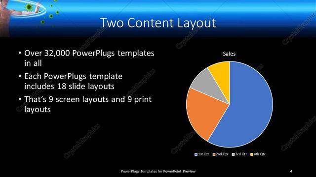 Two Content presentation slide layout