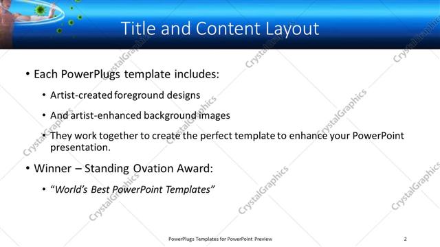 Title and Content presentation slide layout