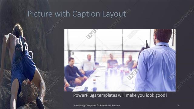 Picture with Caption presentation slide layout