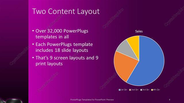 Two Content presentation slide layout