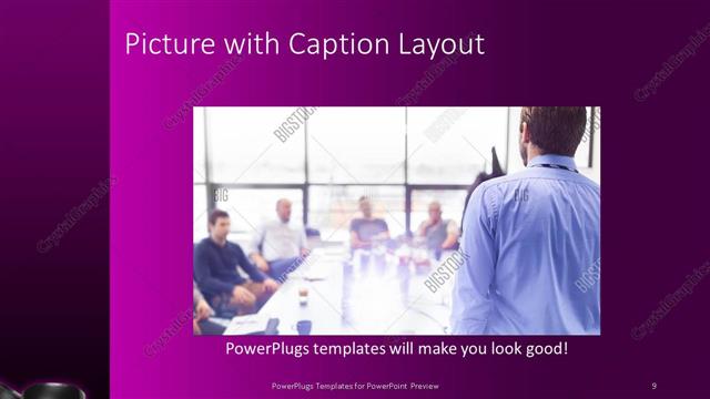 Picture with Caption presentation slide layout