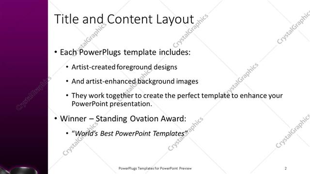 Title and Content presentation slide layout