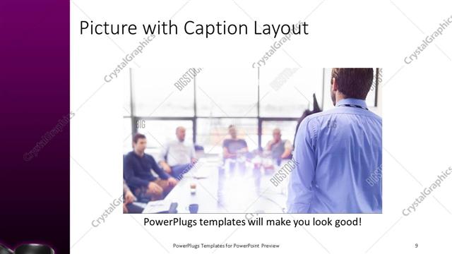 Picture with Caption presentation slide layout