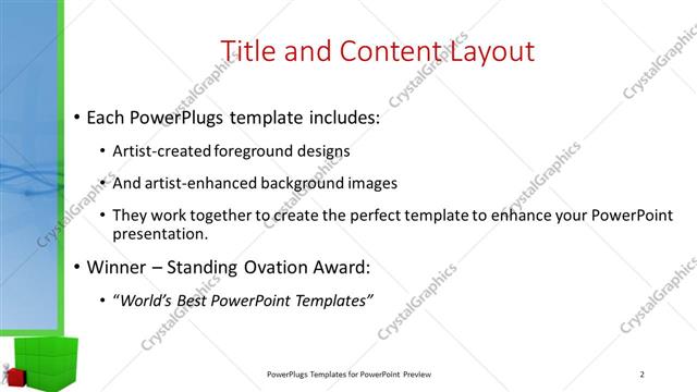Title and Content presentation slide layout