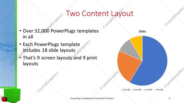 Two Content presentation slide layout