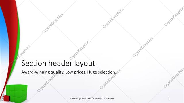 Section Header presentation slide layout