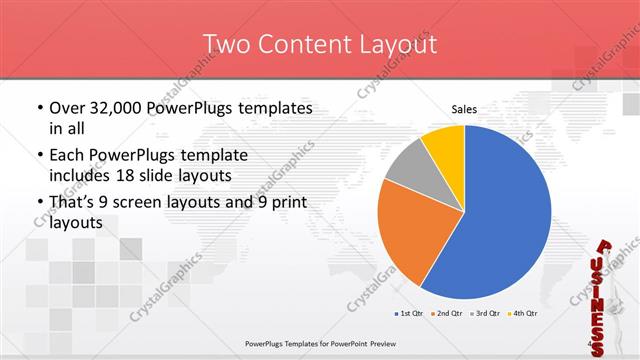 Two Content presentation slide layout