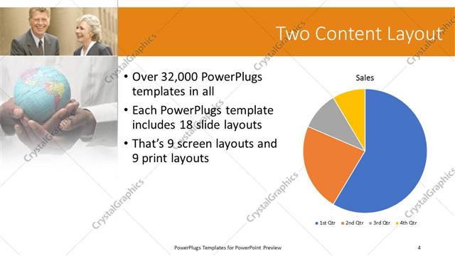 Two Content presentation slide layout