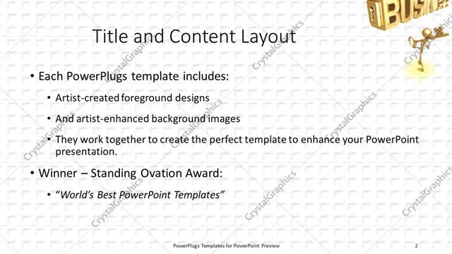 Title and Content presentation slide layout