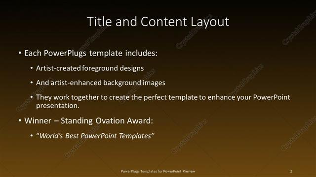 Title and Content presentation slide layout