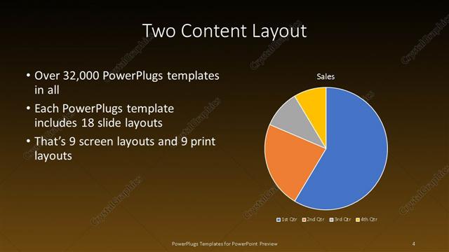 Two Content presentation slide layout