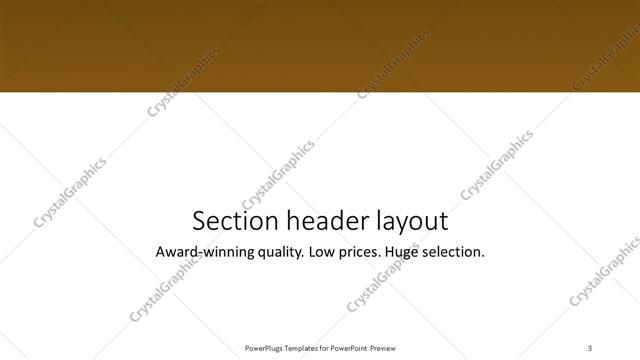 Section Header presentation slide layout