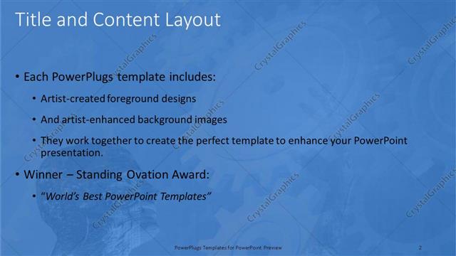 Title and Content presentation slide layout