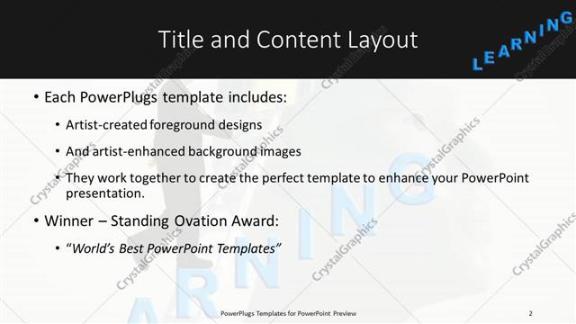 Title and Content presentation slide layout