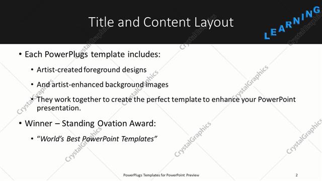 Title and Content presentation slide layout