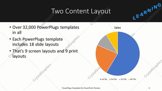 Two Content presentation slide layout