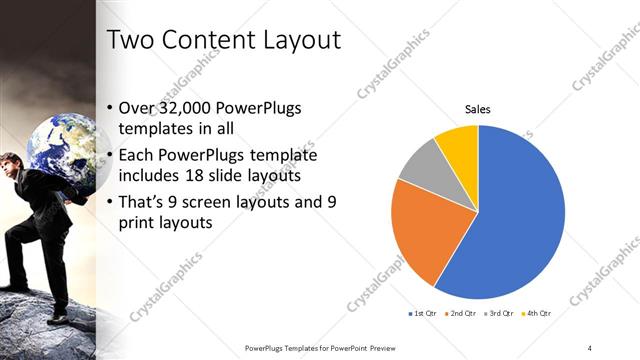 Two Content presentation slide layout