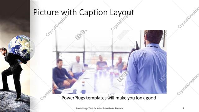 Picture with Caption presentation slide layout