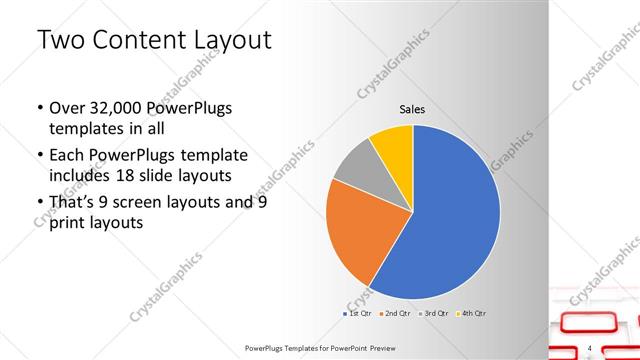Two Content presentation slide layout