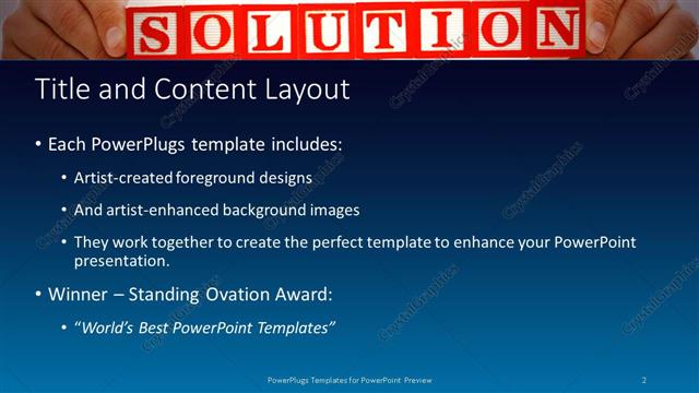 Title and Content presentation slide layout