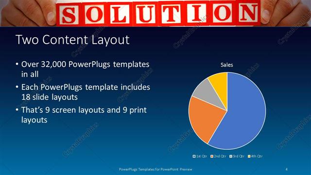 Two Content presentation slide layout