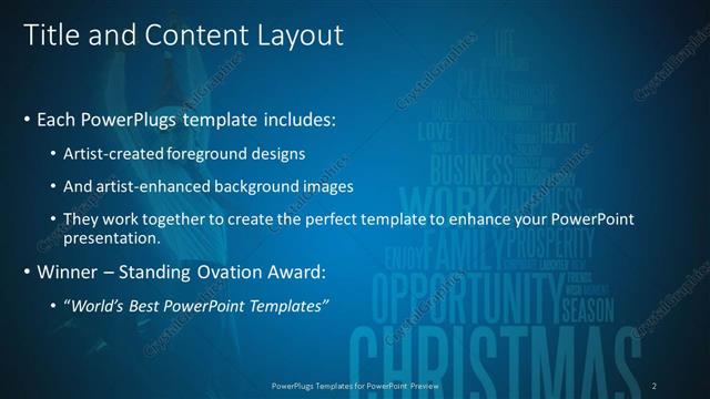Title and Content presentation slide layout