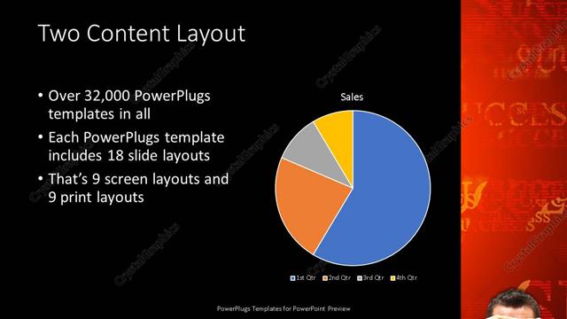 Two Content presentation slide layout