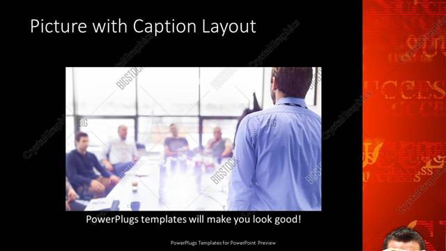 Picture with Caption presentation slide layout